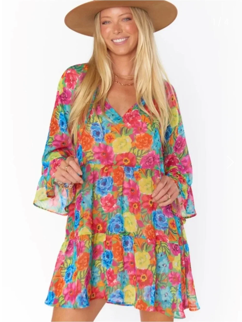 BNWOT Show Me Your MuMu Voila Floral Mini Dress - Picture 2 of 7